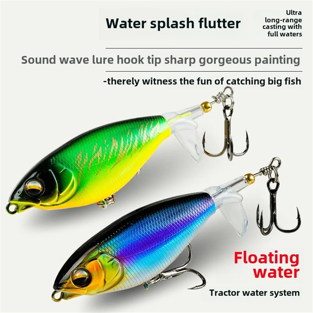 SportFish Hub™ | 5-Pack Floating Topwater Propeller Lures for Bass & Trout