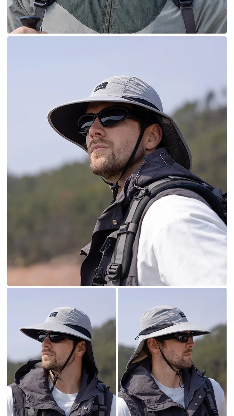 Men's Breathable Sun Protection Fishing Hat - SportFishingHub