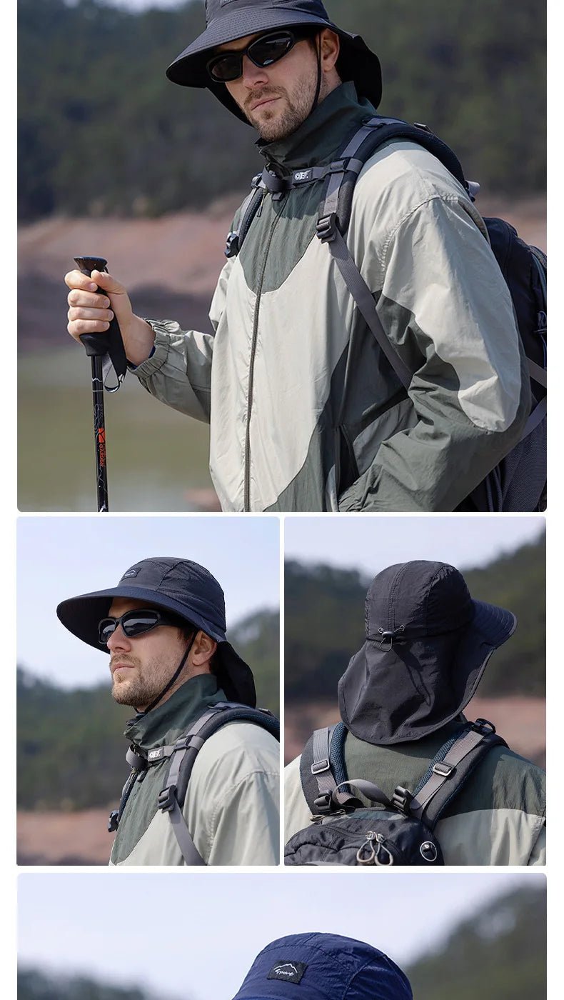 Men's Breathable Sun Protection Fishing Hat - SportFishingHub