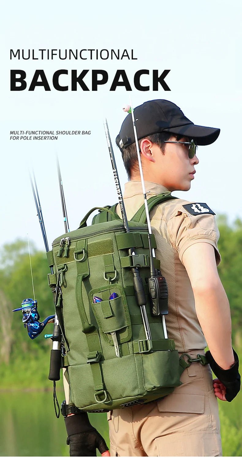 Ultimate Tactical Fishing Backpack with Rod Holders - SportFishingHub