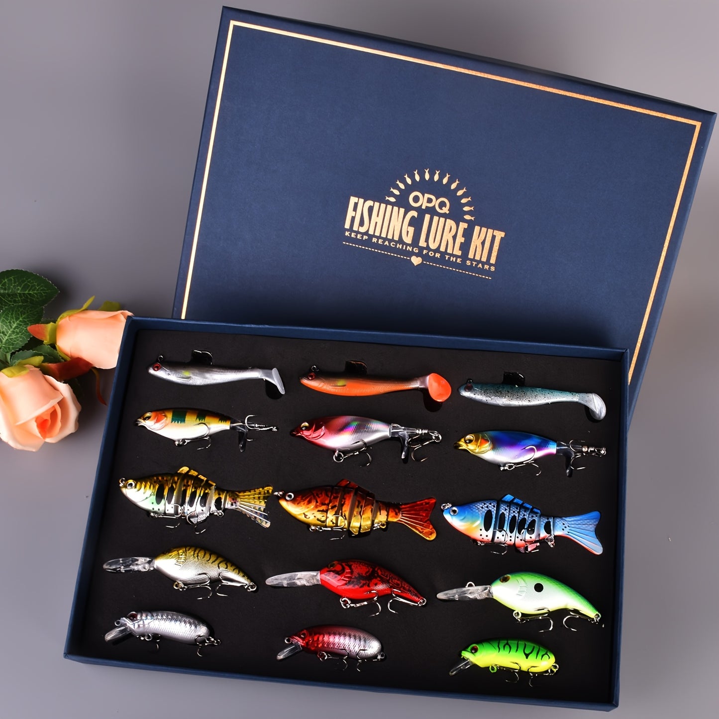 15-Piece Multi-Jointed Swimbait Kit – Versatile Freshwater & Saltwater Lure Set | SportFishing Hub