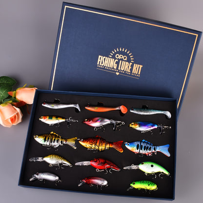 15-Piece Multi-Jointed Swimbait Kit – Versatile Freshwater & Saltwater Lure Set | SportFishing Hub