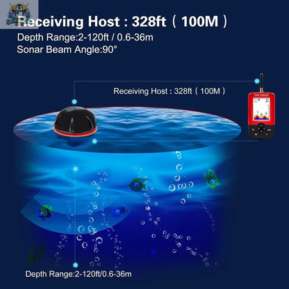 100M Wireless Sonar Fish Finder for Lake and Sea - SportFishingHub