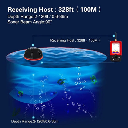 100M Wireless Sonar Fish Finder for Lake and Sea - SportFishingHub