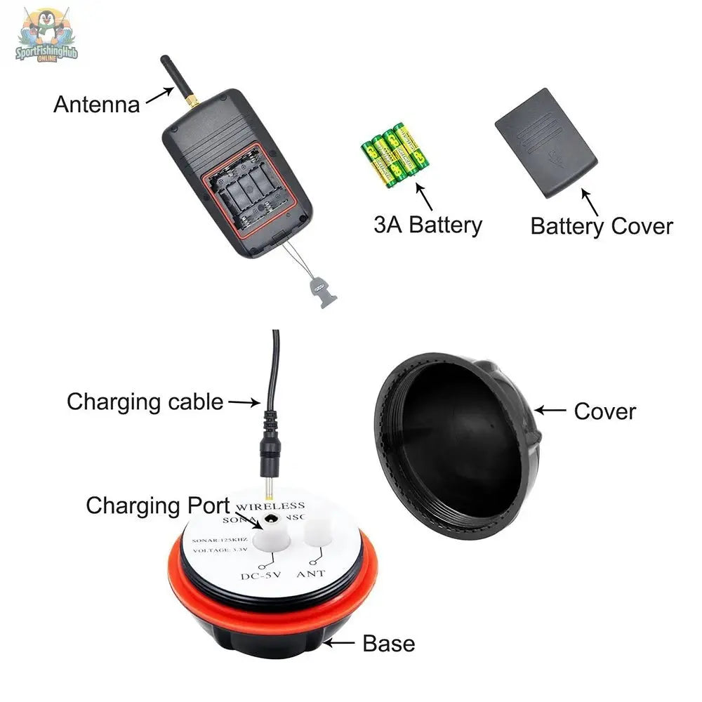 100M Wireless Sonar Fish Finder for Lake and Sea - SportFishingHub