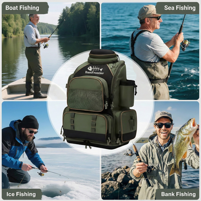 Waterproof Fishing Tackle Backpack – Multi-Compartment Storage System - BassDash | SportFishing Hub