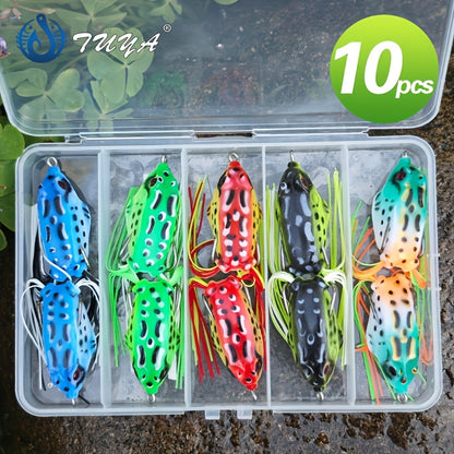 Topwater Frog Soft Lure Kit – 10 High-Action Predator Baits | SportFishing Hub