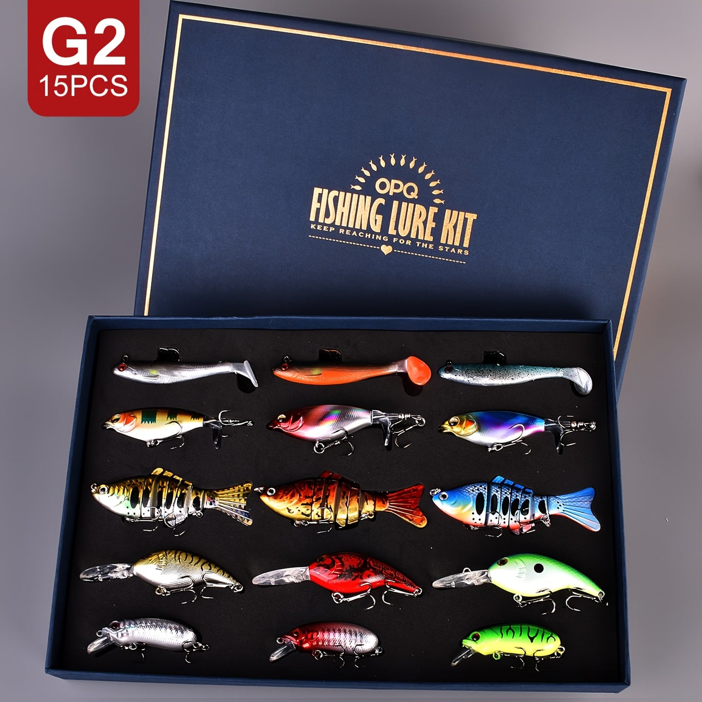 15-Piece Multi-Jointed Swimbait Kit – Versatile Freshwater & Saltwater Lure Set | SportFishing Hub