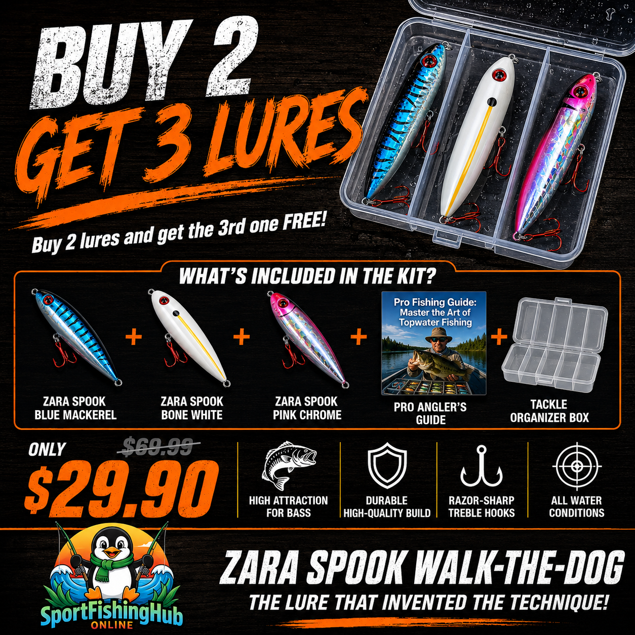 Zara Spook – Walk-the-Dog Topwater Stickbait for Bass | SportFishing Hub 🇺🇸