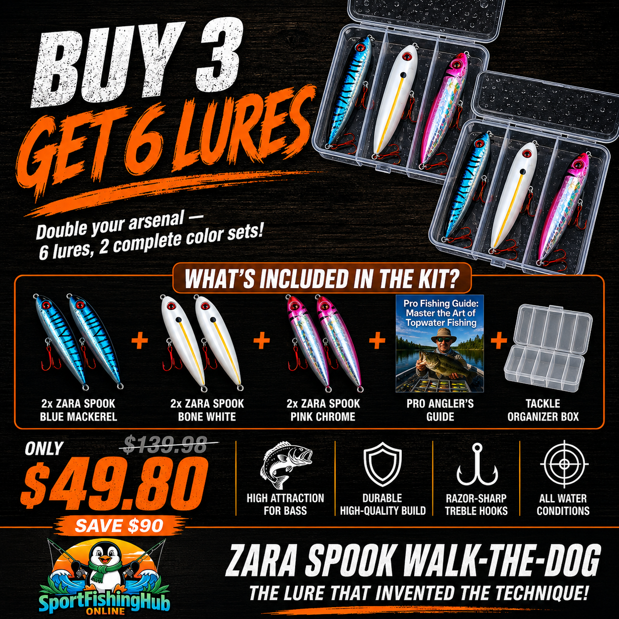 Zara Spook – Walk-the-Dog Topwater Stickbait for Bass | SportFishing Hub 🇺🇸