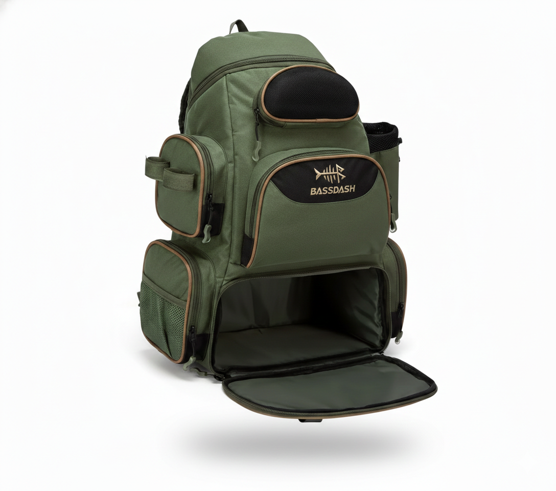 Waterproof Fishing Tackle Backpack – Multi-Compartment Storage System - BassDash | SportFishing Hub