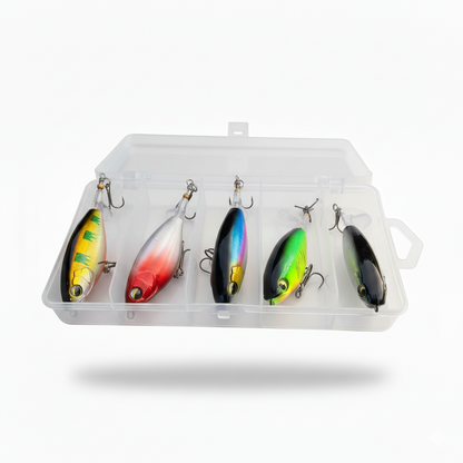 5-Pack Floating Topwater Propeller Lures for Bass & Trout + Free Fishing Pro Guide