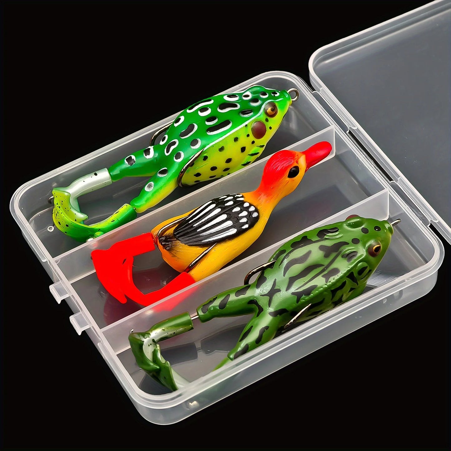 Topwater Predator Lure Kit – 3 Soft Frog & Duck Surface Baits | SportFishing Hub