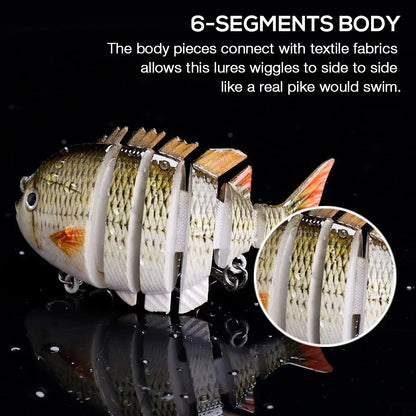1pc/5pcs Fishing Lures SwimPanfish Multi Jointed Panfish Bluegill Swimbaits Hard Topwater Bass Lures Crank Fresh water Saltwater