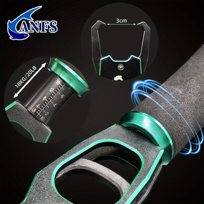 ANFS Fishing Lip Gripper Pliers Tool - Fish Lip Gripper with Scale, 40 Pound Fishing Gripper- Lockable Handy Fishing Pliers