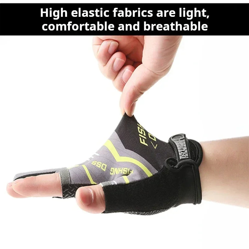 Pro Angler Fishing Gloves – 3-Finger Cut, UV Shield & Ultra-Grip Design | SportFishing Hub