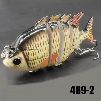 1pc/5pcs Fishing Lures SwimPanfish Multi Jointed Panfish Bluegill Swimbaits Hard Topwater Bass Lures Crank Fresh water Saltwater