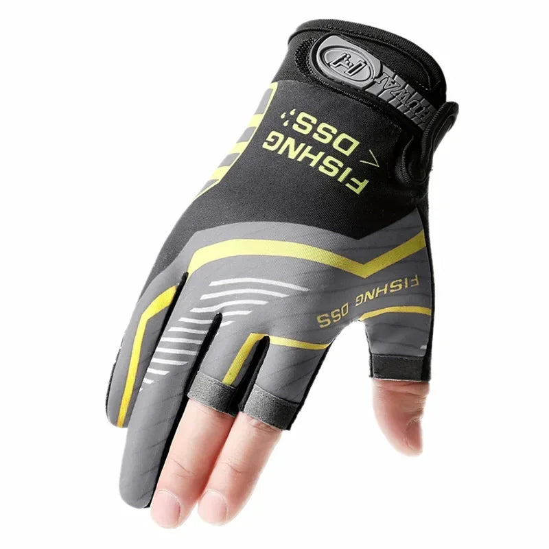 Pro Angler Fishing Gloves – 3-Finger Cut, UV Shield & Ultra-Grip Design | SportFishing Hub