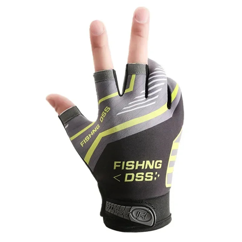 Pro Angler Fishing Gloves – 3-Finger Cut, UV Shield & Ultra-Grip Design | SportFishing Hub