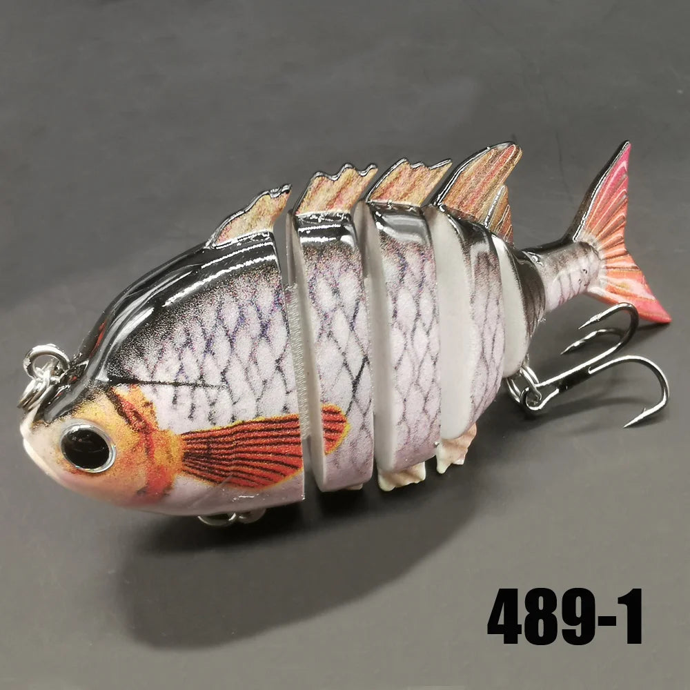 1pc/5pcs Fishing Lures SwimPanfish Multi Jointed Panfish Bluegill Swimbaits Hard Topwater Bass Lures Crank Fresh water Saltwater