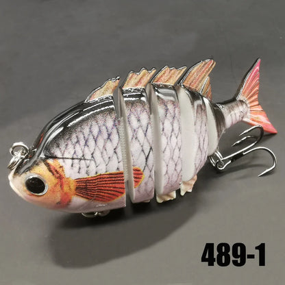 1pc/5pcs Fishing Lures SwimPanfish Multi Jointed Panfish Bluegill Swimbaits Hard Topwater Bass Lures Crank Fresh water Saltwater