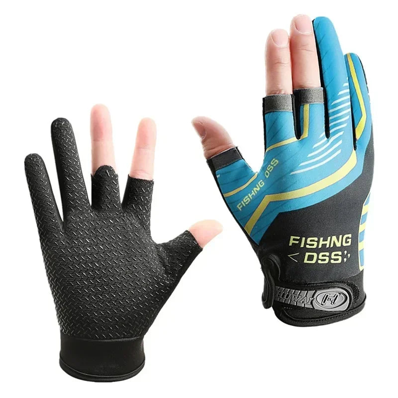 Pro Angler Fishing Gloves – 3-Finger Cut, UV Shield & Ultra-Grip Design | SportFishing Hub