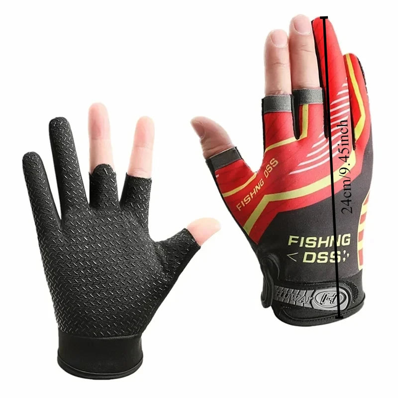 Pro Angler Fishing Gloves – 3-Finger Cut, UV Shield & Ultra-Grip Design | SportFishing Hub