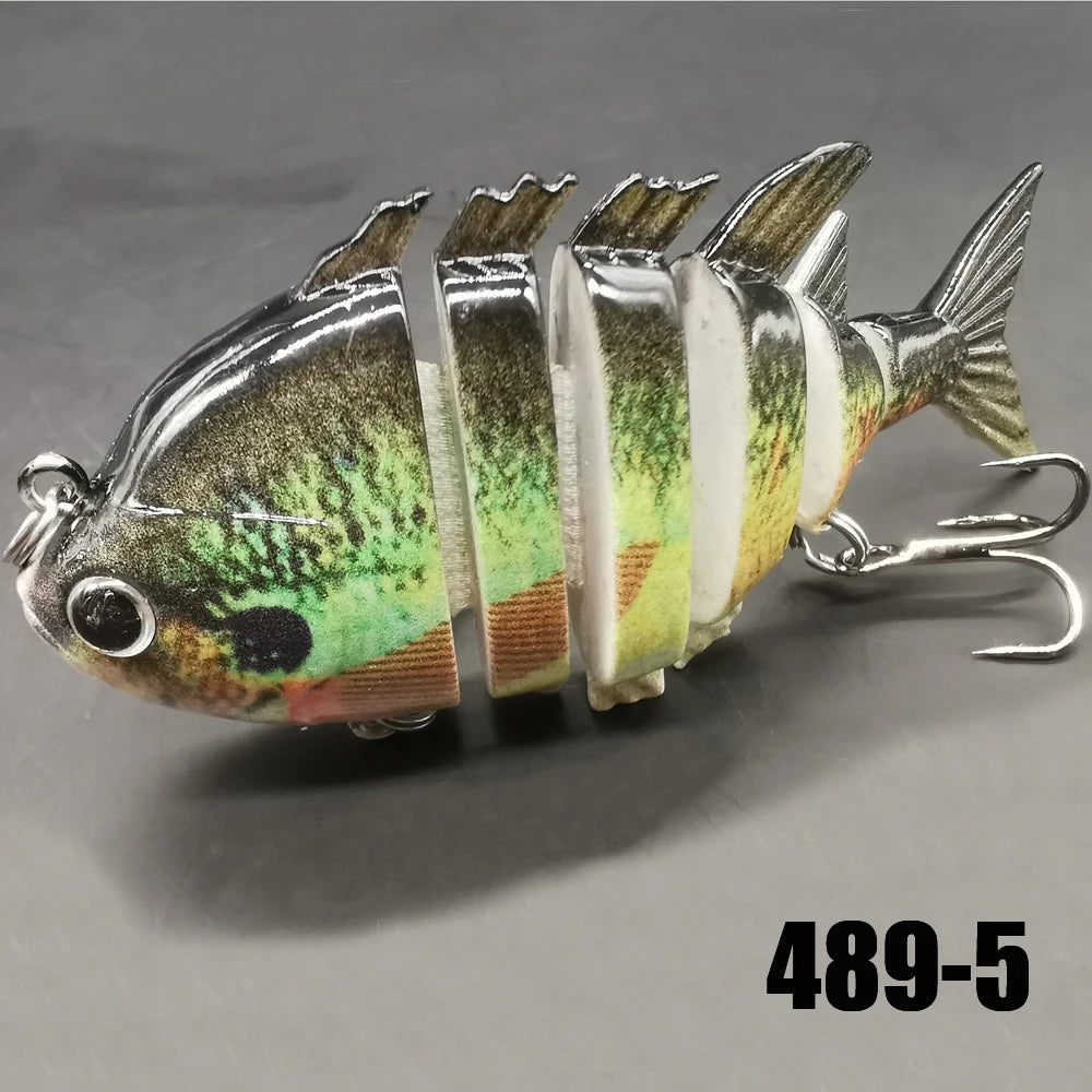 1pc/5pcs Fishing Lures SwimPanfish Multi Jointed Panfish Bluegill Swimbaits Hard Topwater Bass Lures Crank Fresh water Saltwater