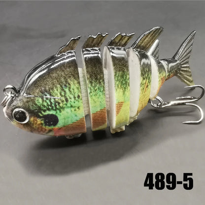 1pc/5pcs Fishing Lures SwimPanfish Multi Jointed Panfish Bluegill Swimbaits Hard Topwater Bass Lures Crank Fresh water Saltwater