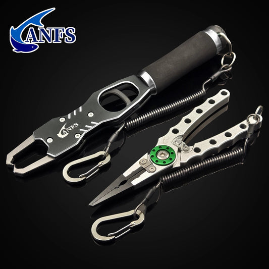 ANFS Fishing Lip Gripper & Pliers Set - Durable & Lightweight - SportFishingHub