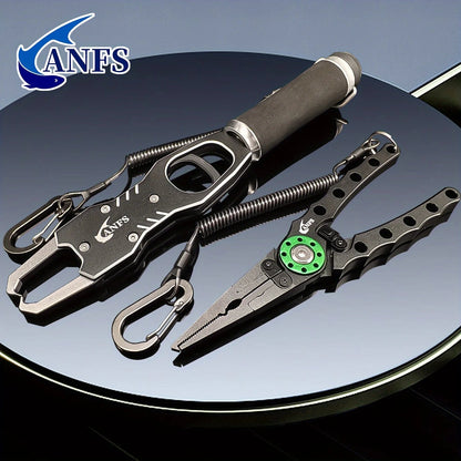 ANFS Fishing Lip Gripper & Pliers Set - Durable & Lightweight - SportFishingHub