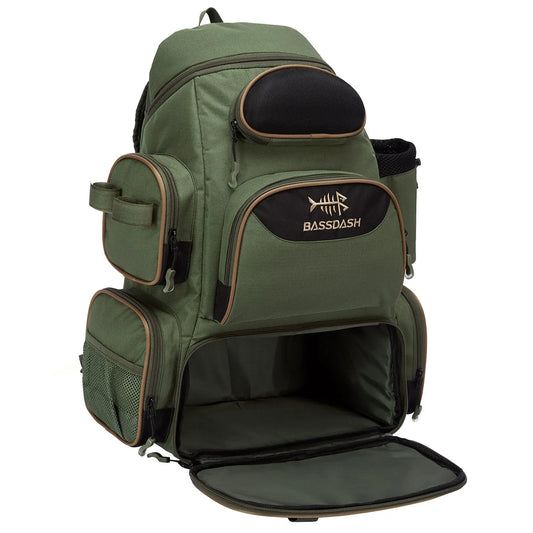 Bassdash Tactical Fishing Backpack – Lightweight & Multifunctional - SportFishingHub