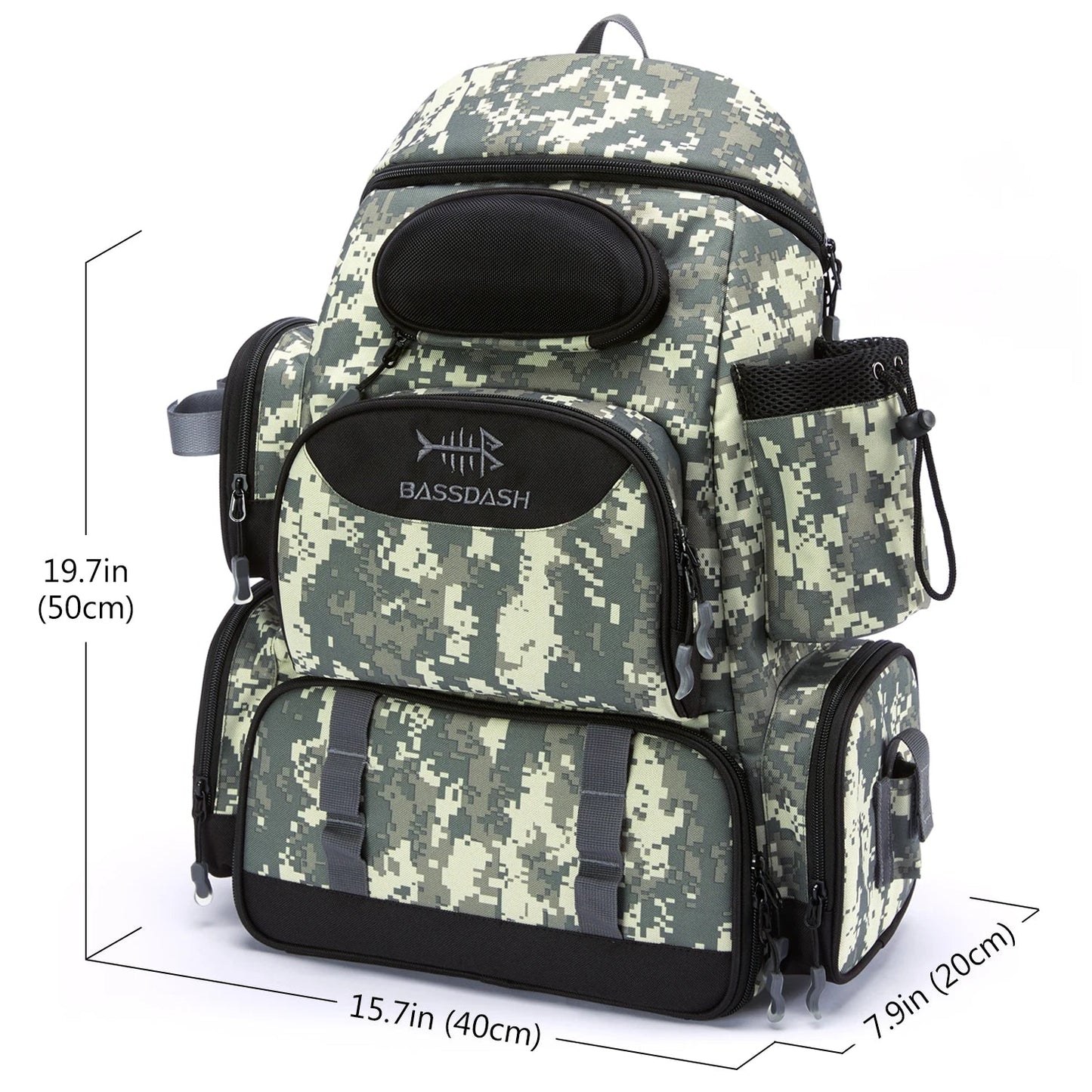 Bassdash Tactical Fishing Backpack – Lightweight & Multifunctional - SportFishingHub