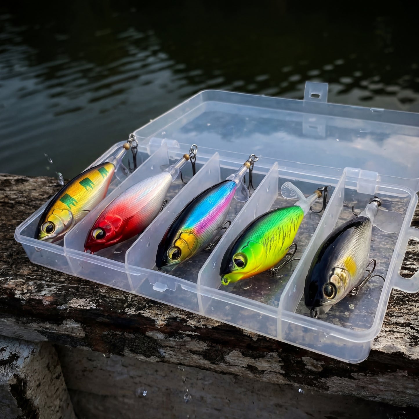 SportFish Hub™ | 5-Pack Floating Topwater Propeller Lures for Bass & Trout