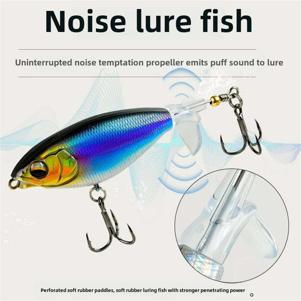 SportFish Hub™ | 5-Pack Floating Topwater Propeller Lures for Bass & Trout