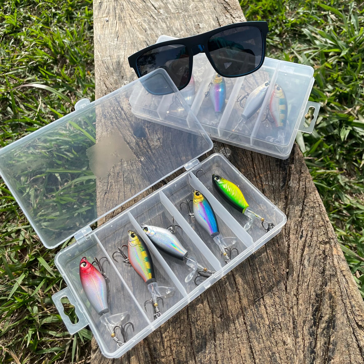 SportFish Hub™ | 5-Pack Floating Topwater Propeller Lures for Bass & Trout