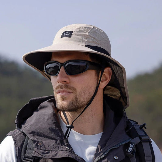 Men's Breathable Sun Protection Fishing Hat - SportFishingHub