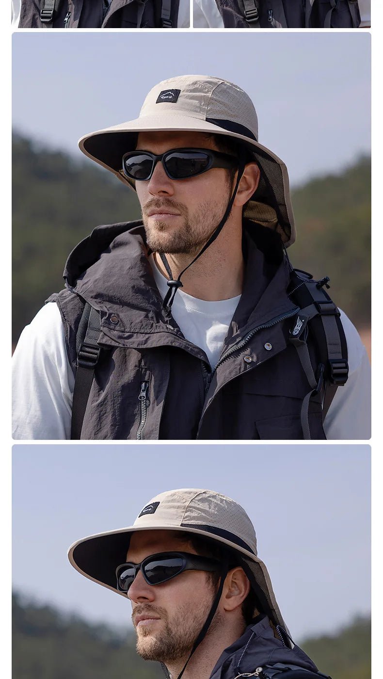 Men's Breathable Sun Protection Fishing Hat - SportFishingHub