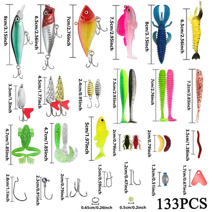 Ultimate Fishing Lure Kit: 83 - 409pcs for All Waters - SportFishingHub