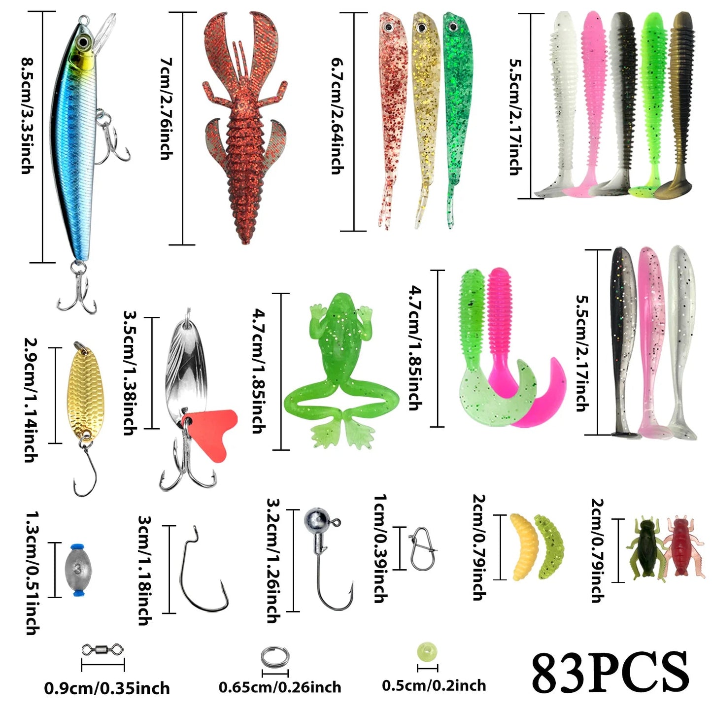 Ultimate Fishing Lure Kit: 83 - 409pcs for All Waters - SportFishingHub