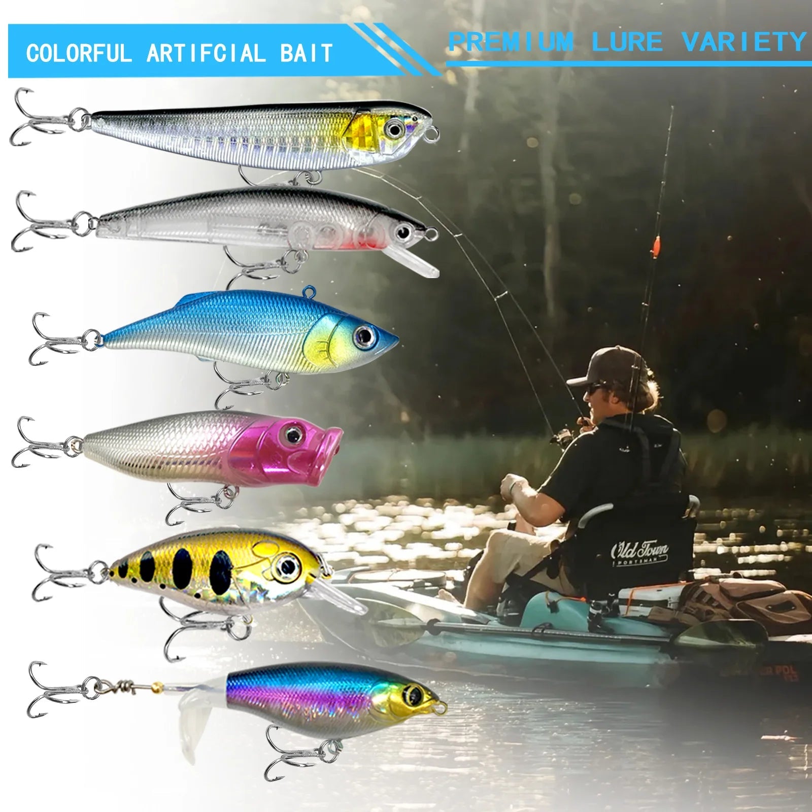Ultimate Fishing Lure Kit: 83 - 409pcs for All Waters - SportFishingHub