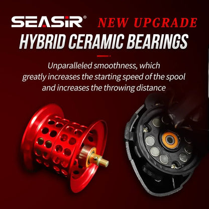 Ultralight Carbon Baitcasting Reel - SeaSir 146g Precision - SportFishingHub